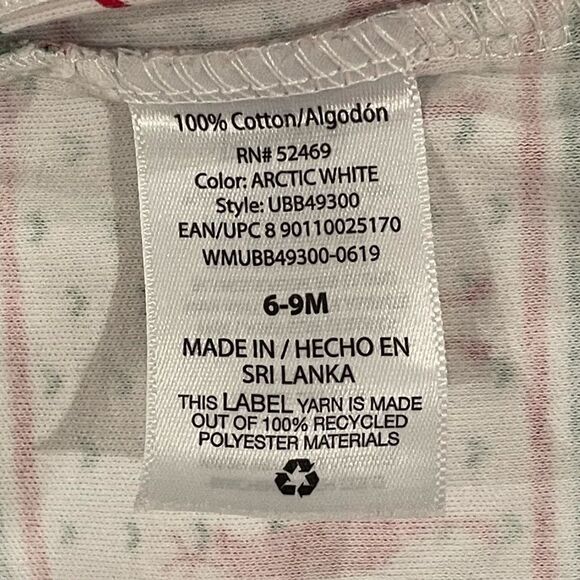 HOLIDAY Time Size 6-9M Baby Unisex Christmas Footie Jumpsuit - Picture 5 of 5